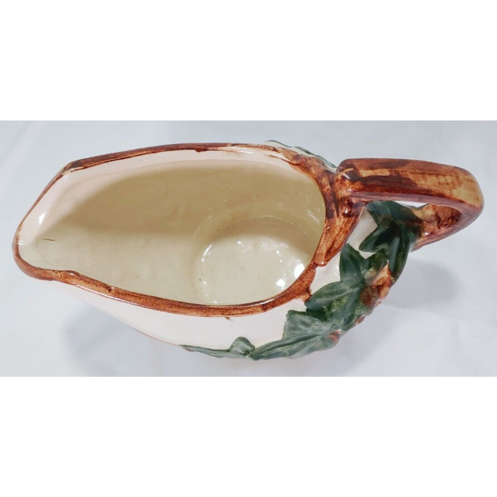 Vintage McCoy Pottery Ivy Leaf Creamer 5.5" x 3.5" Hand-Painted Pre-Owned - Picture 3 of 13